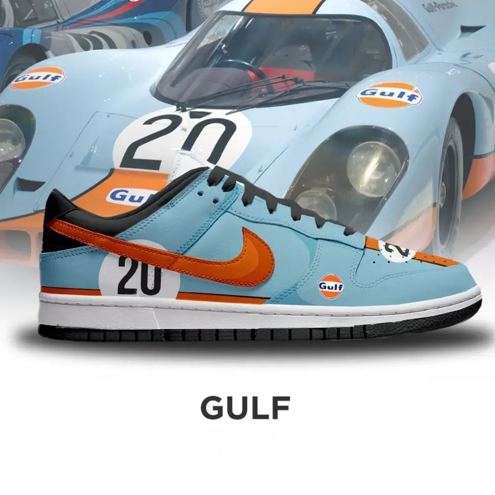 Gulf Car Racing Special Low Top Shoes