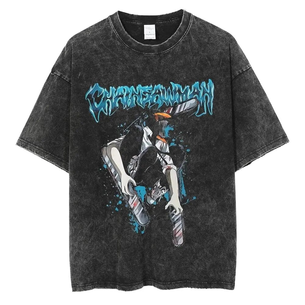 Chainsaw Man Denji Hell's Hero Vintage T-Shirt