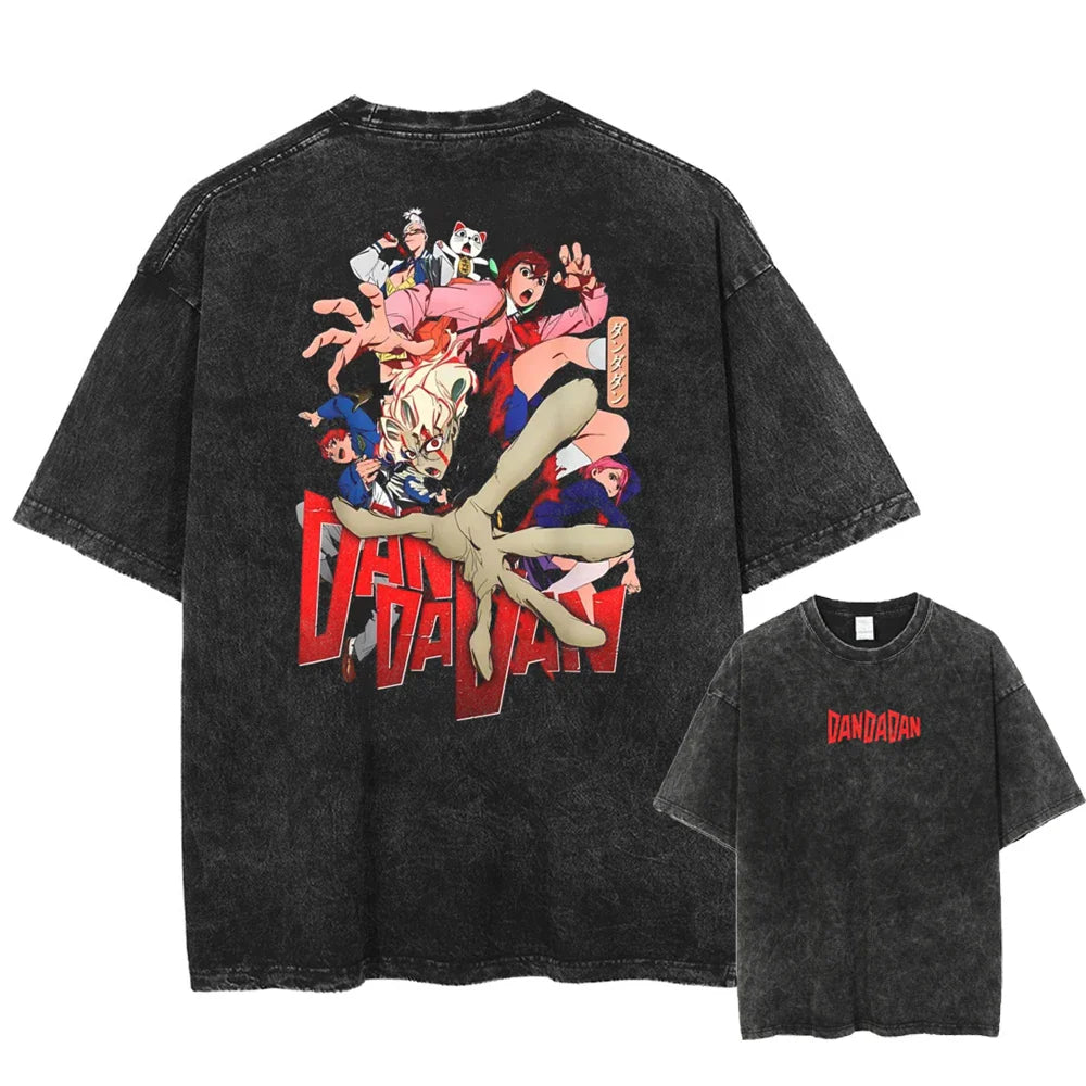 Dandadan Team's Power Oversized Vintage T-Shirt