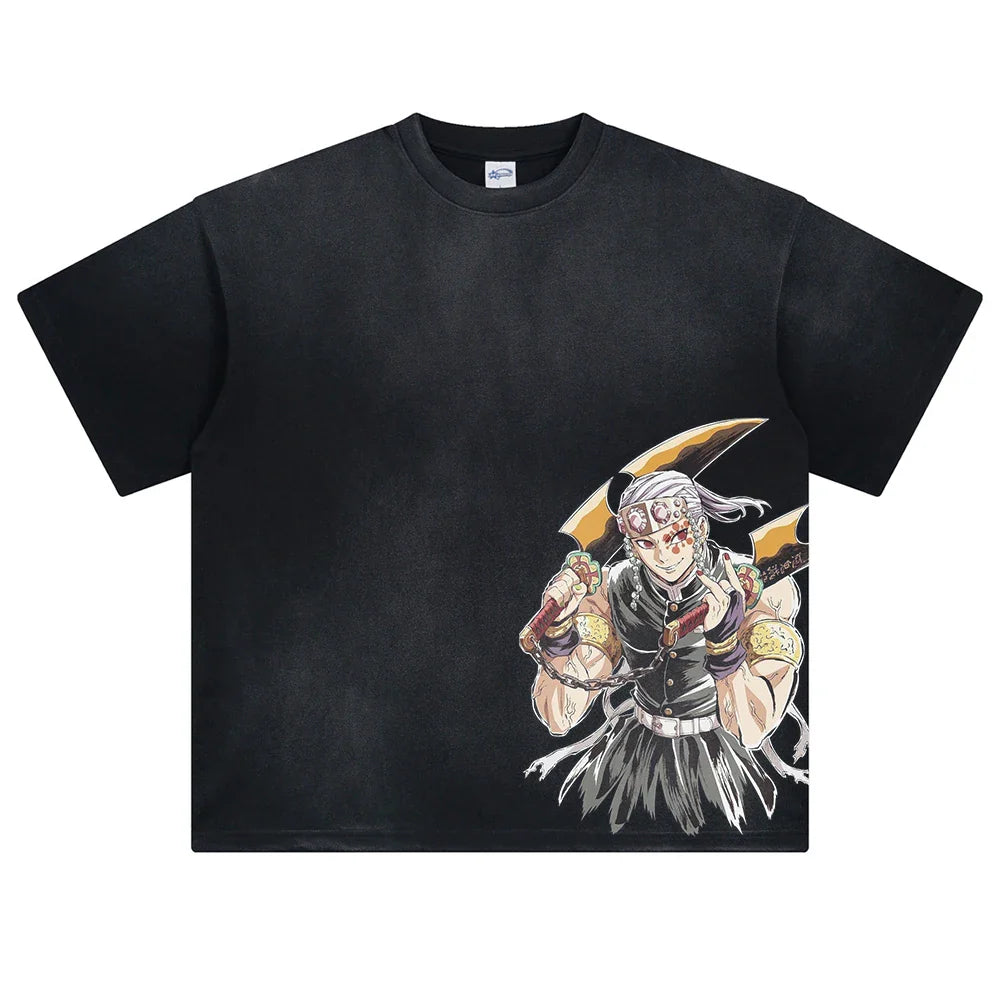 Demon Slayer Uzui's Flash Oversized Vintage T-Shirt