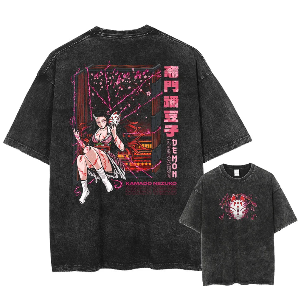 Demon Slayer Nezuko The Beast Within Oversized Vintage T-Shirt