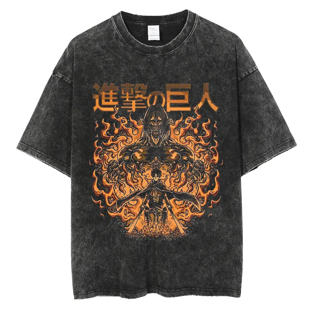Attack on Titan Eren Yeager Battle Ready Vintage T-Shirt