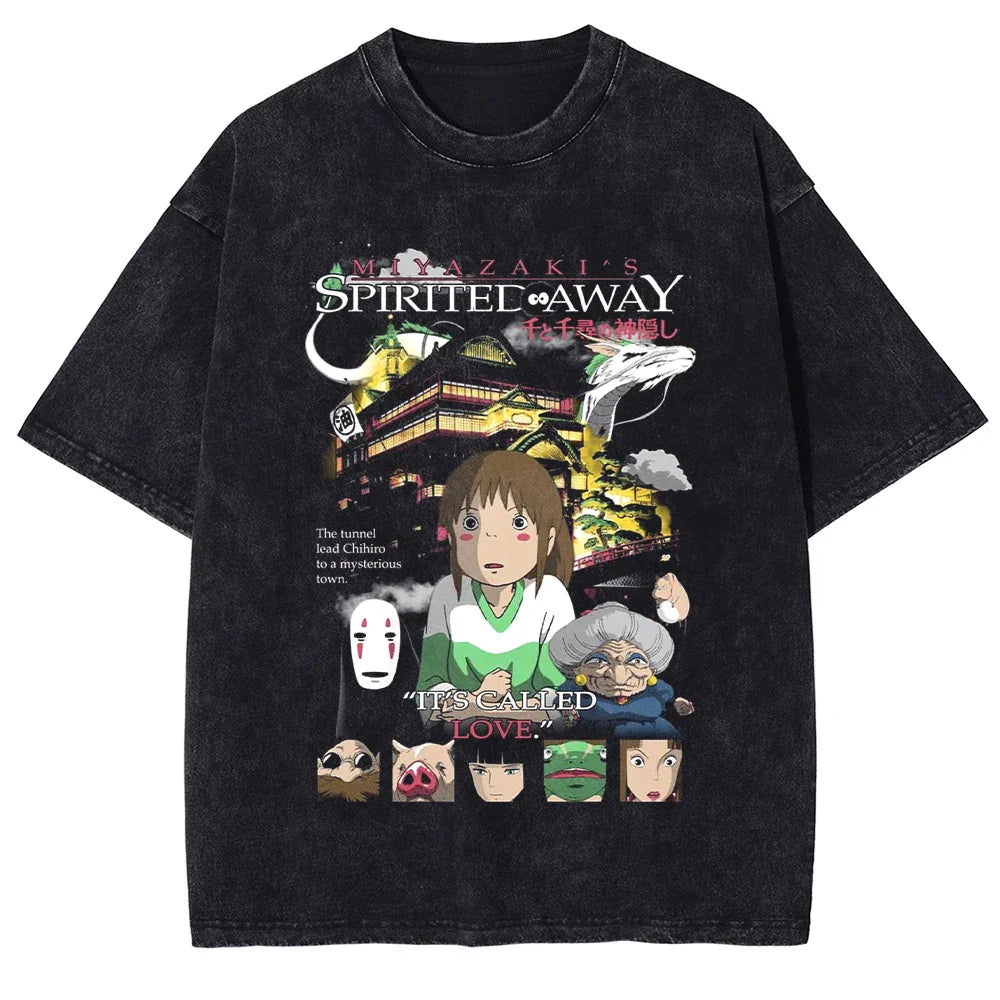Spirited Away Chihiro's Journey Oversized Vintage T-Shirt