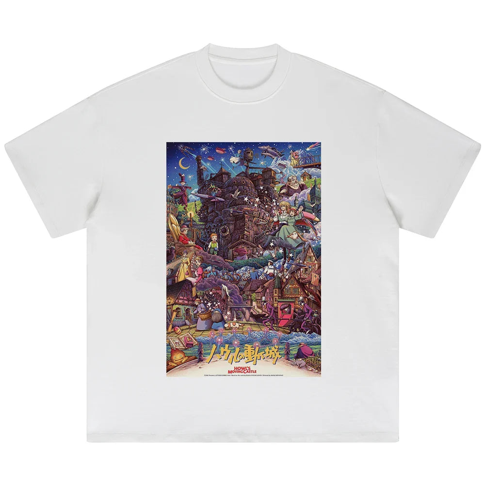 Studio Ghibli Castle's Magic Oversized Graphic T-Shirt