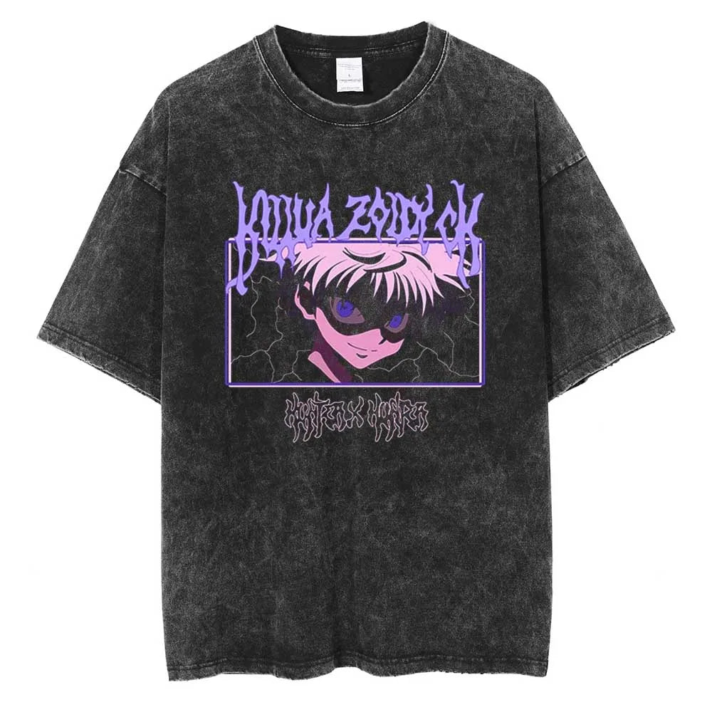 Hunter x Hunter Killua Silent Thunder Oversized Vintage T-Shirt