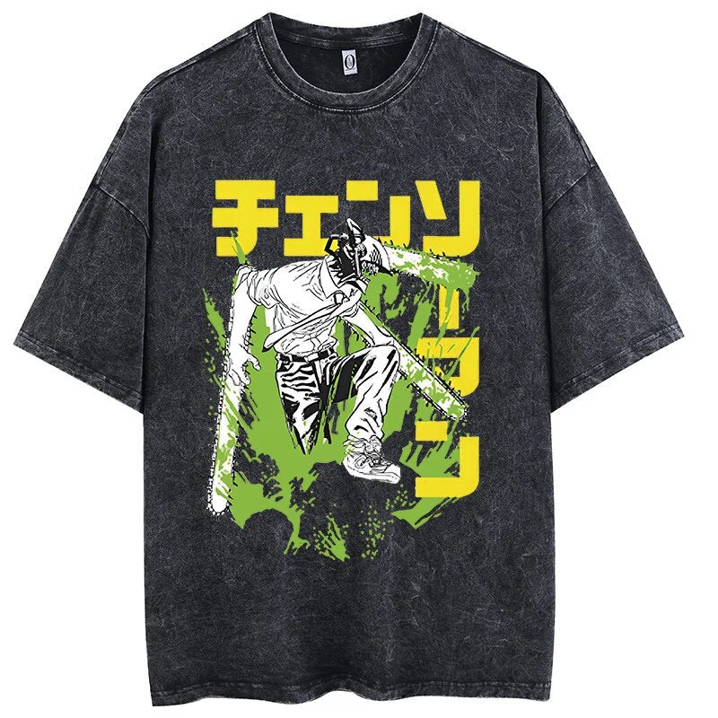 Chainsaw Man Twisted World Vintage T-Shirt
