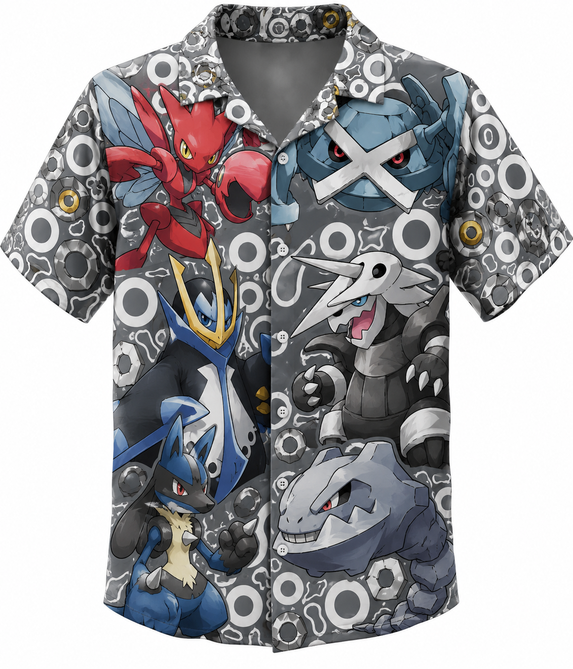 Ahegao Manga Collage Button Up Hawaiian Shirt For Andrewibarra1994