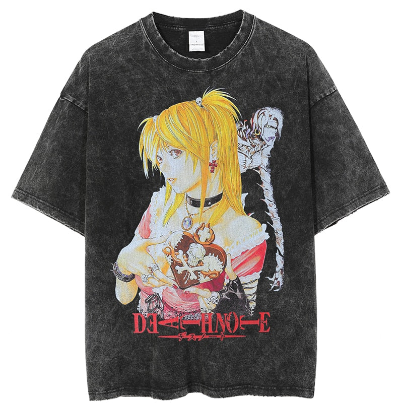 Death Note Misa Amane Gothic Oversized Vintage T-Shirt