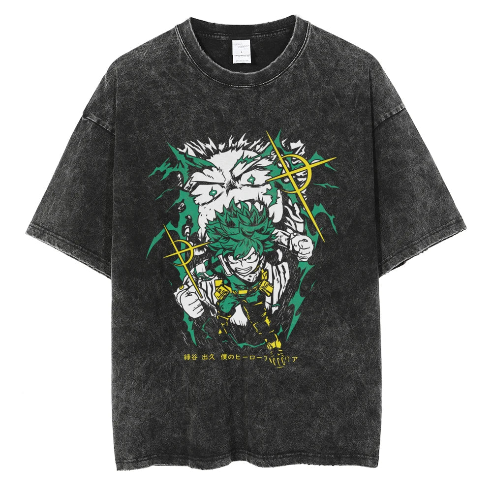 My Hero Academia Deku's Power Oversized Vintage T-Shirt