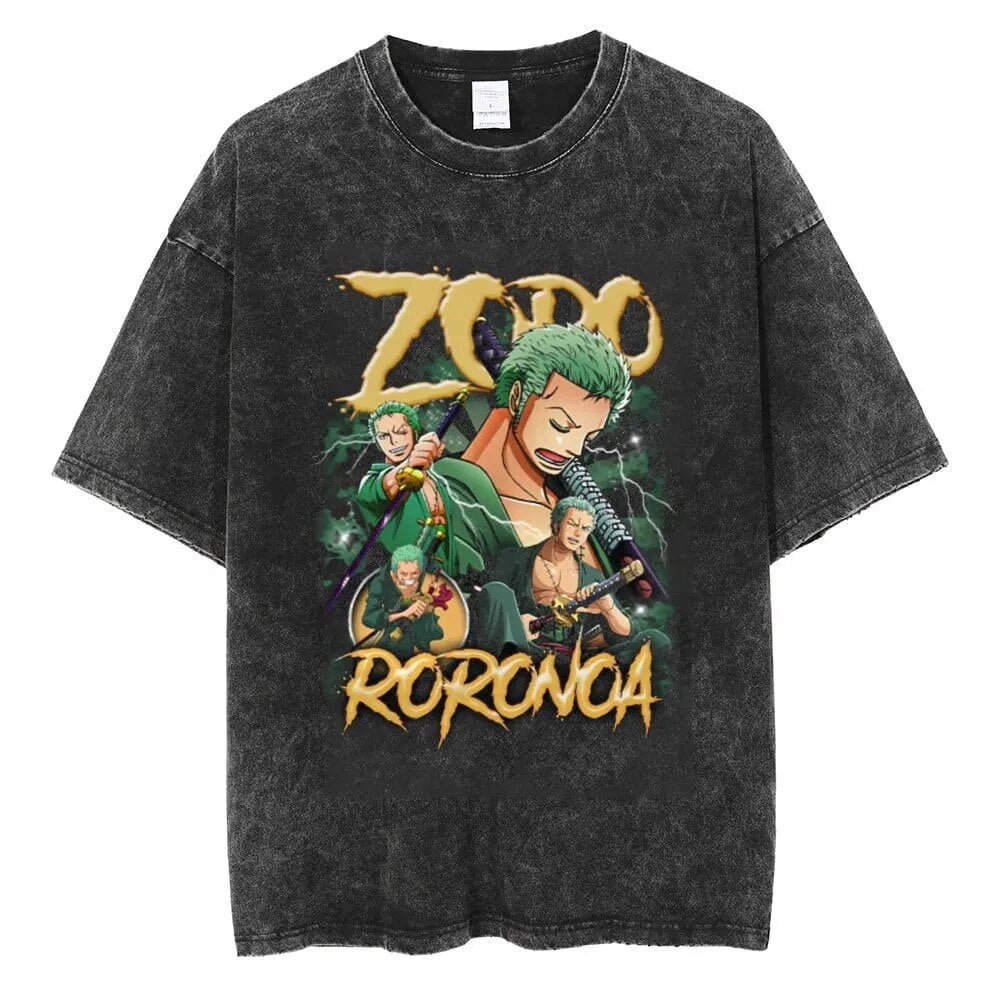 One Piece Green Haired Warrior Vintage T-Shirt