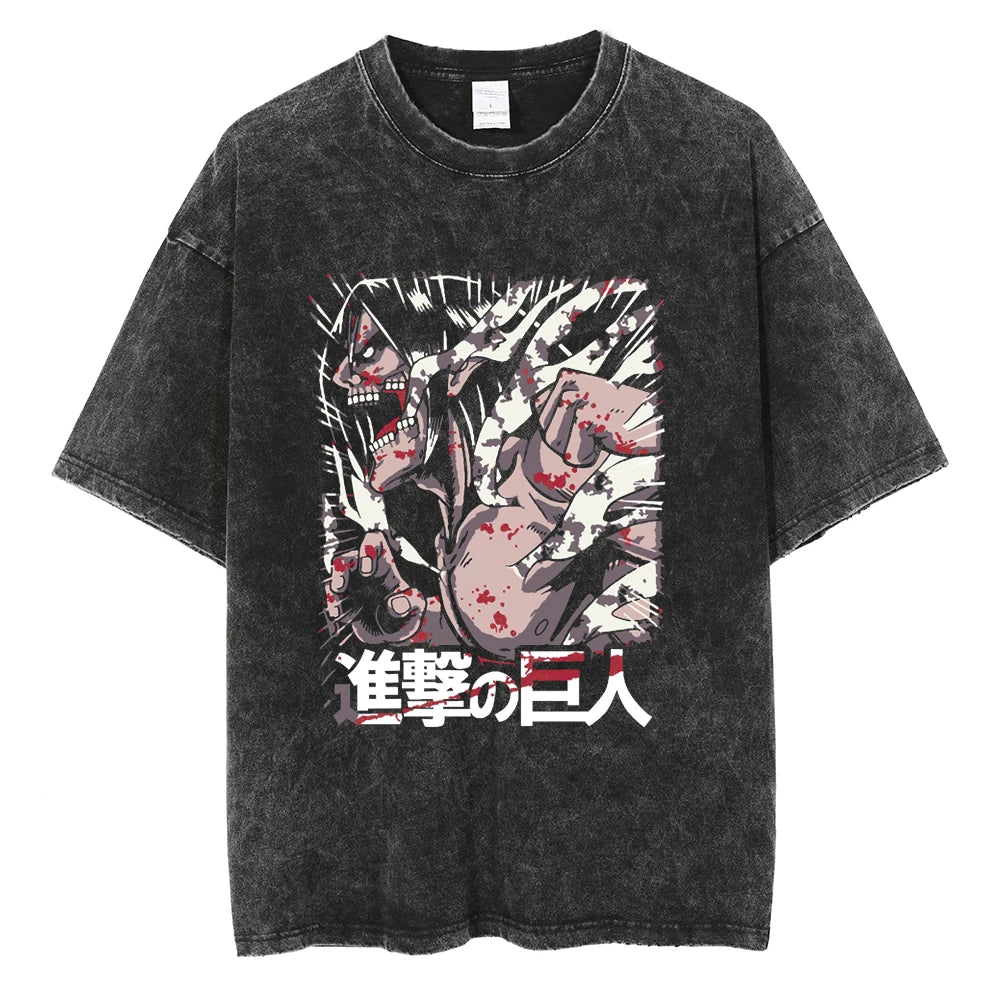Attack on Titan Titan's Form Oversized Vintage T-Shirt