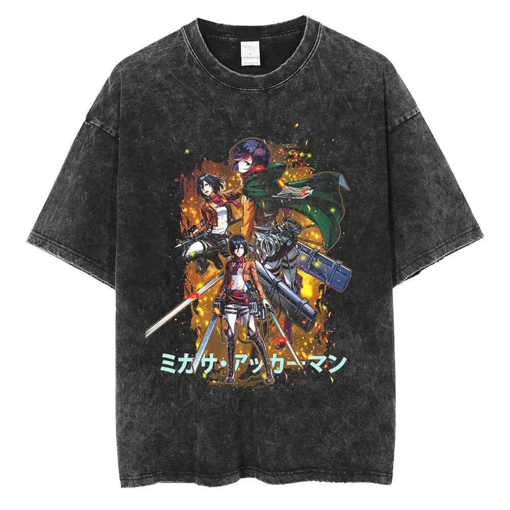 Attack on Titan Mikasa Ackerman Elite Soldier Vintage T-Shirt
