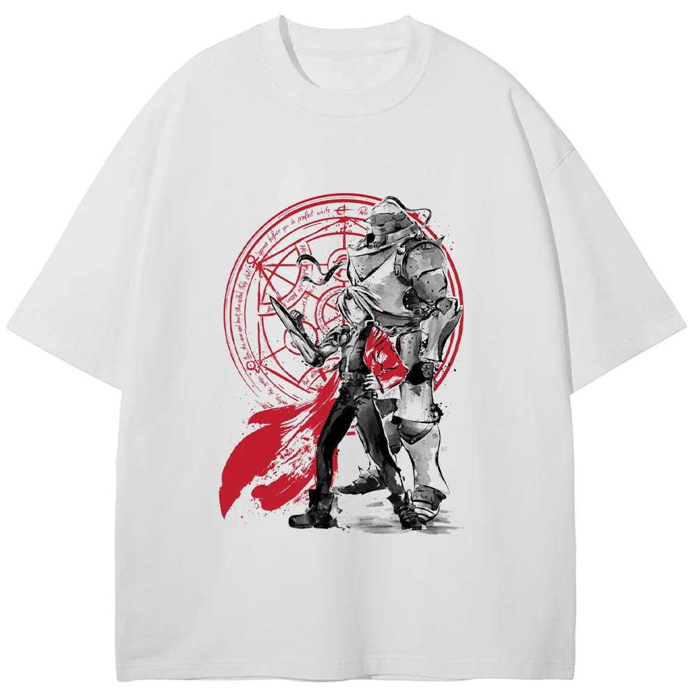 Fullmetal Alchemist Elric Brothers Oversized Vintage T-Shirt
