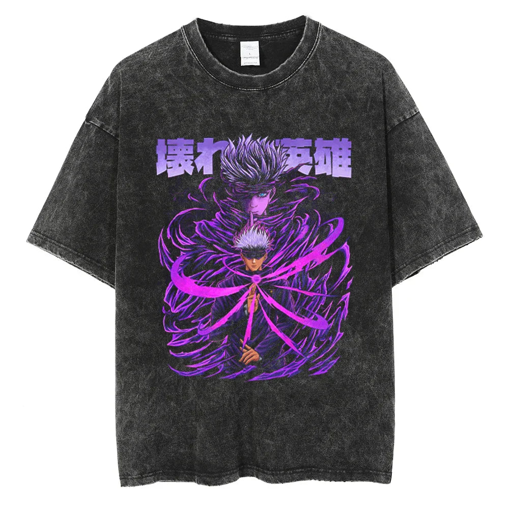 Jujutsu Kaisen Gojo Boundless Strength Oversized Vintage T-Shirt