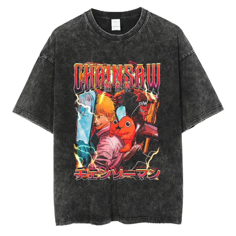 Chainsaw Man Pochita Devil's Best Friend Vintage T-Shirt