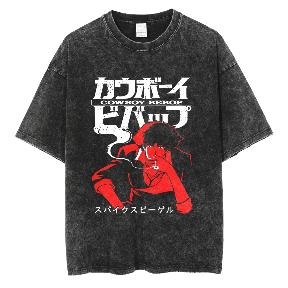 Cowboy Bebop Spike's Glory Oversized Vintage T-Shirt