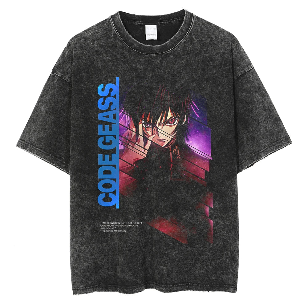 Code Geass Lelouch The Emperor’s Plan Oversized Vintage T-Shirt