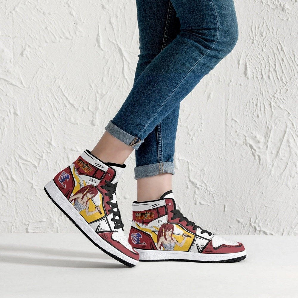 Erza Scarlet Fairy Tail JD1 High Top Shoes