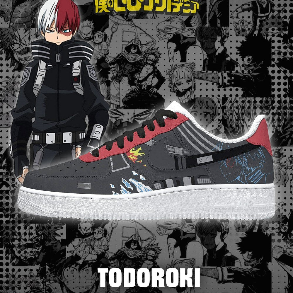 Shoto Todoroki Version 1 My Hero Academia AF1 Shoes